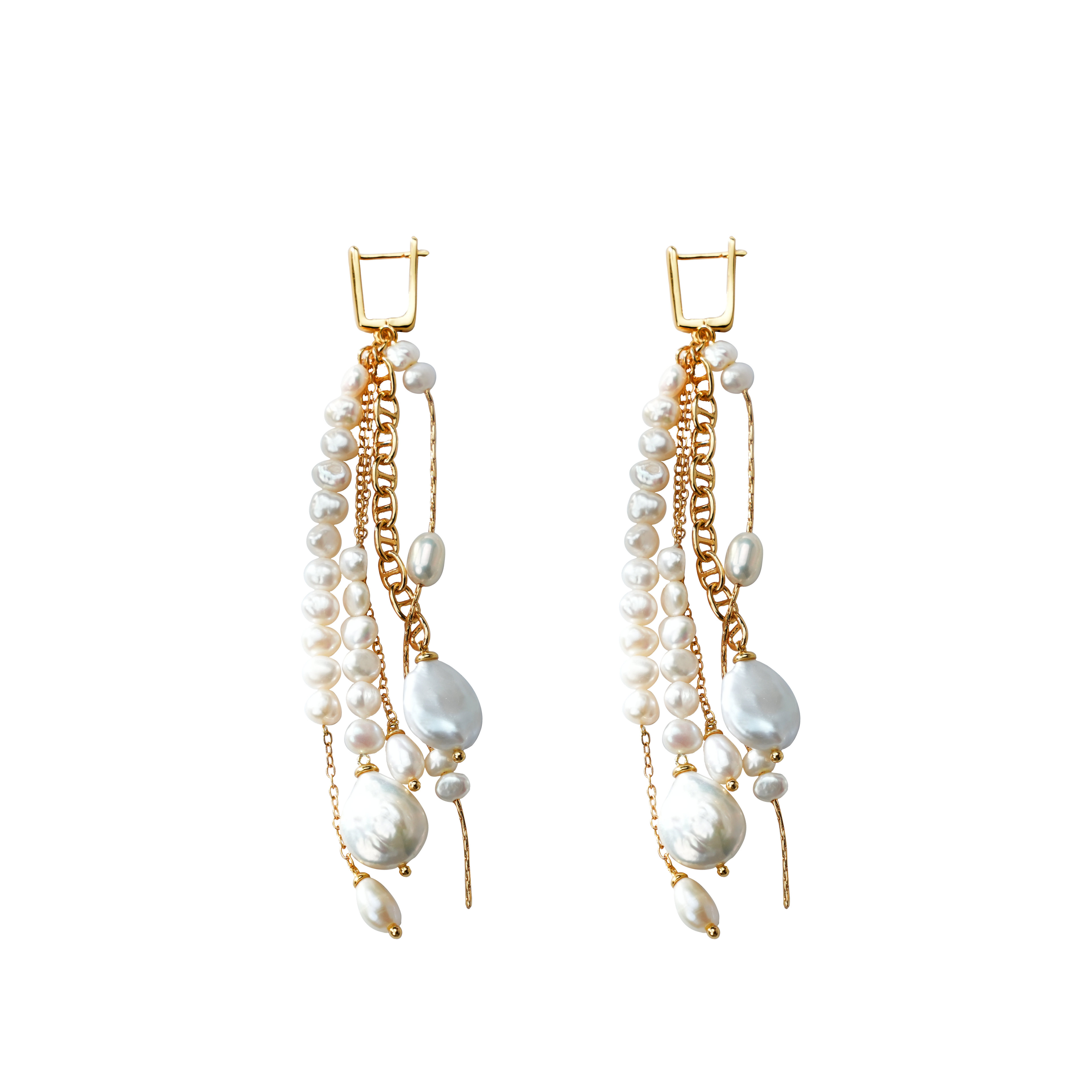 The Cascada Multi-Strand Baroque Pearl Drops