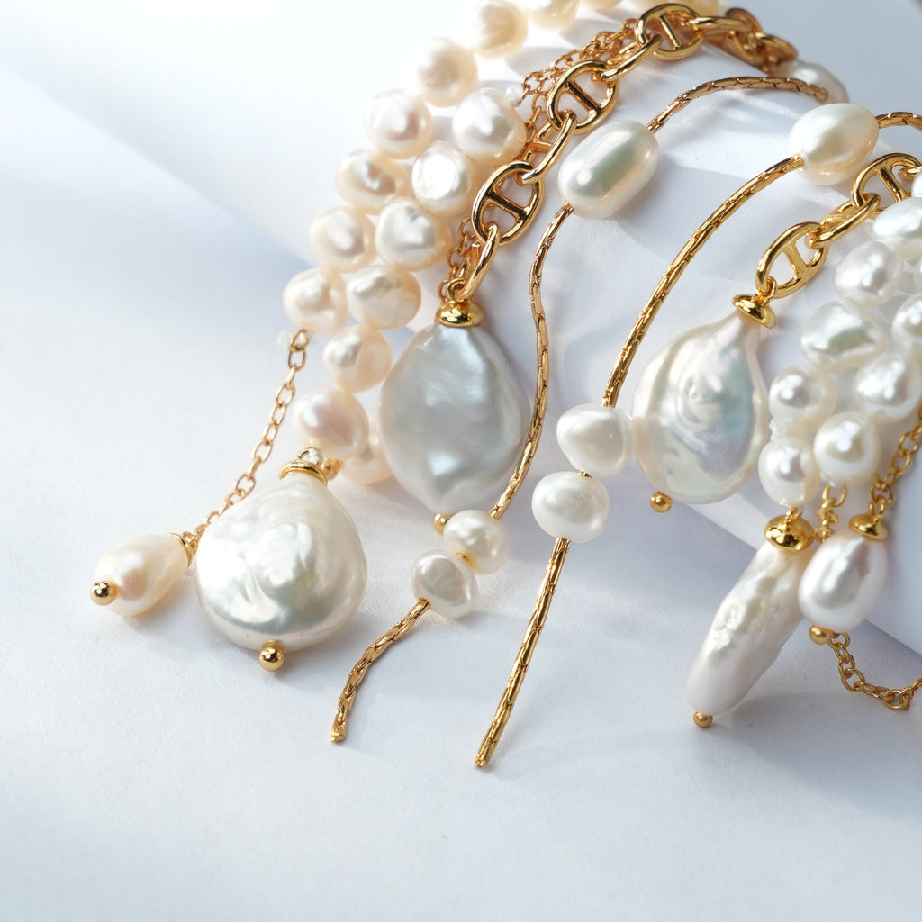 The Cascada Multi-Strand Baroque Pearl Drops