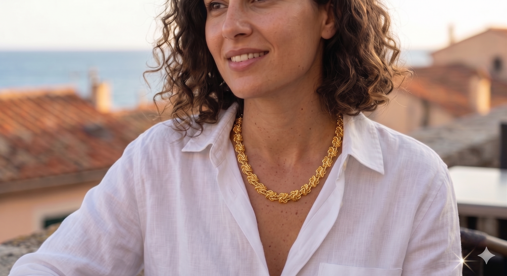 The Bold Interwoven Knot Chain