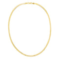 Gold Herringbone Flat Snake Chain Necklace