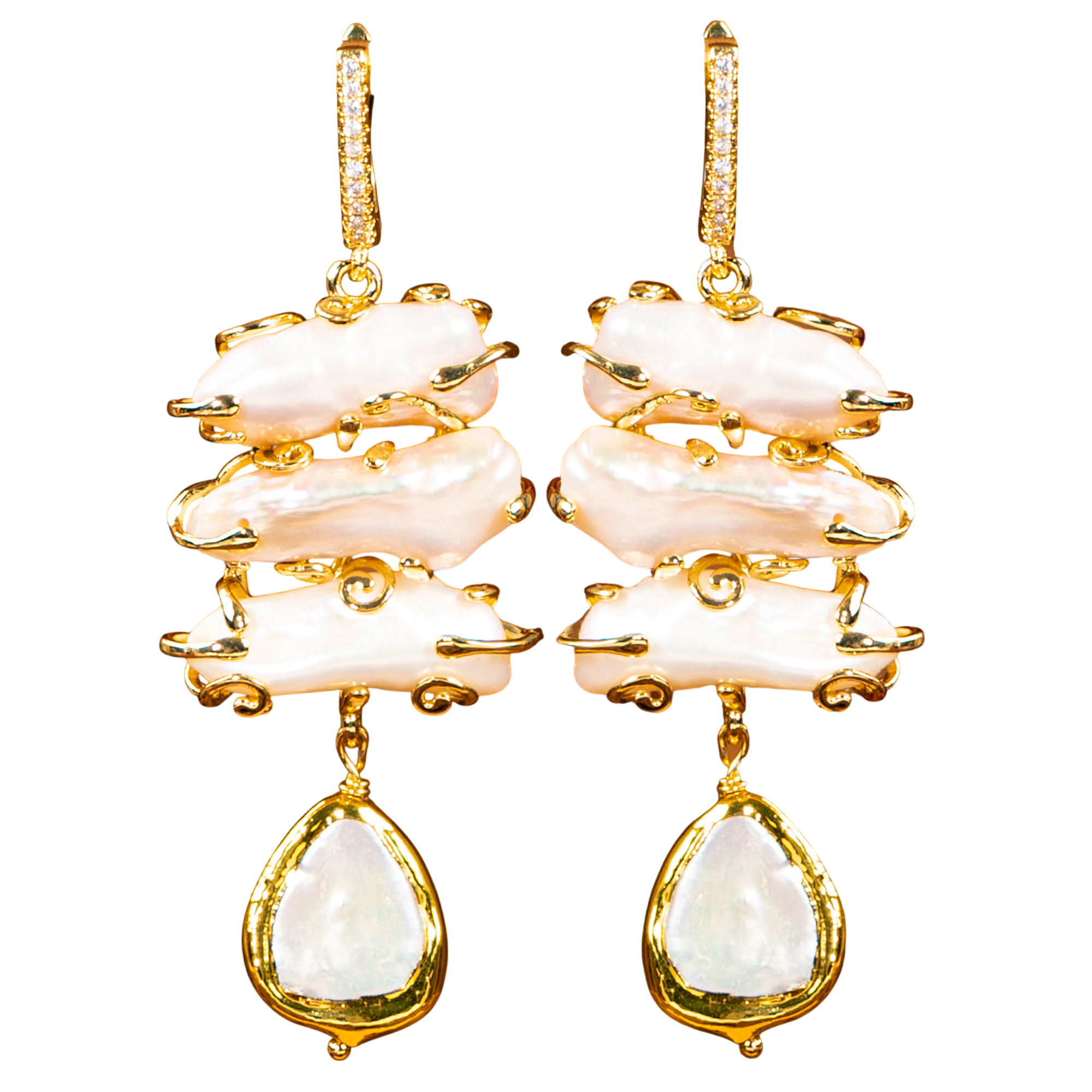 Grand Baroque Tiered Earrings