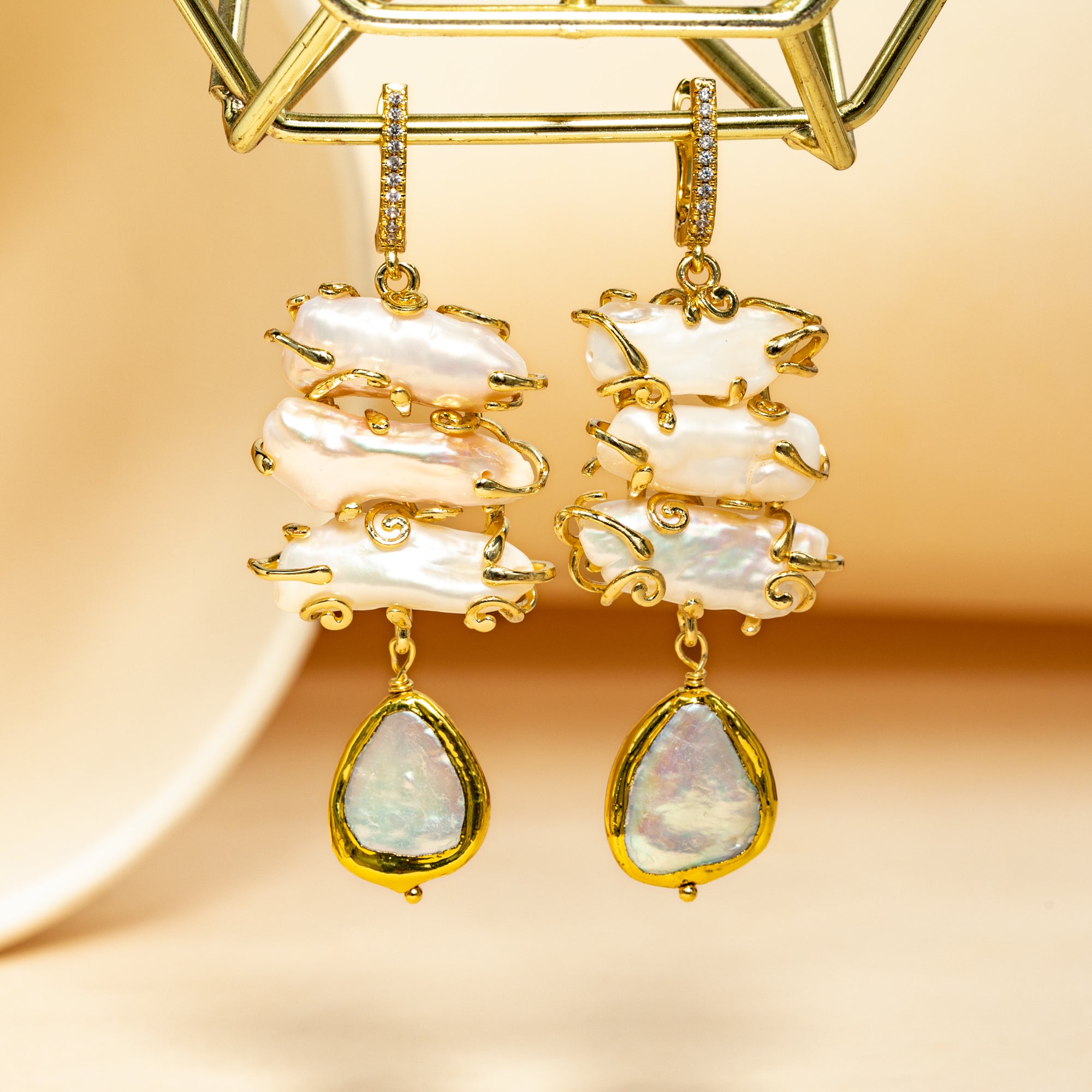 Grand Baroque Tiered Earrings