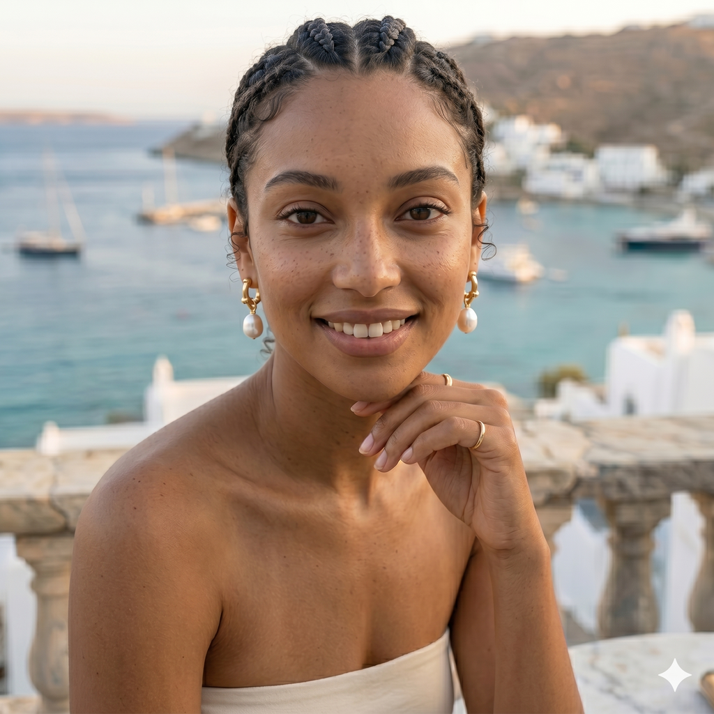 Baroque Pearl Drop Huggie Hoop Earrings