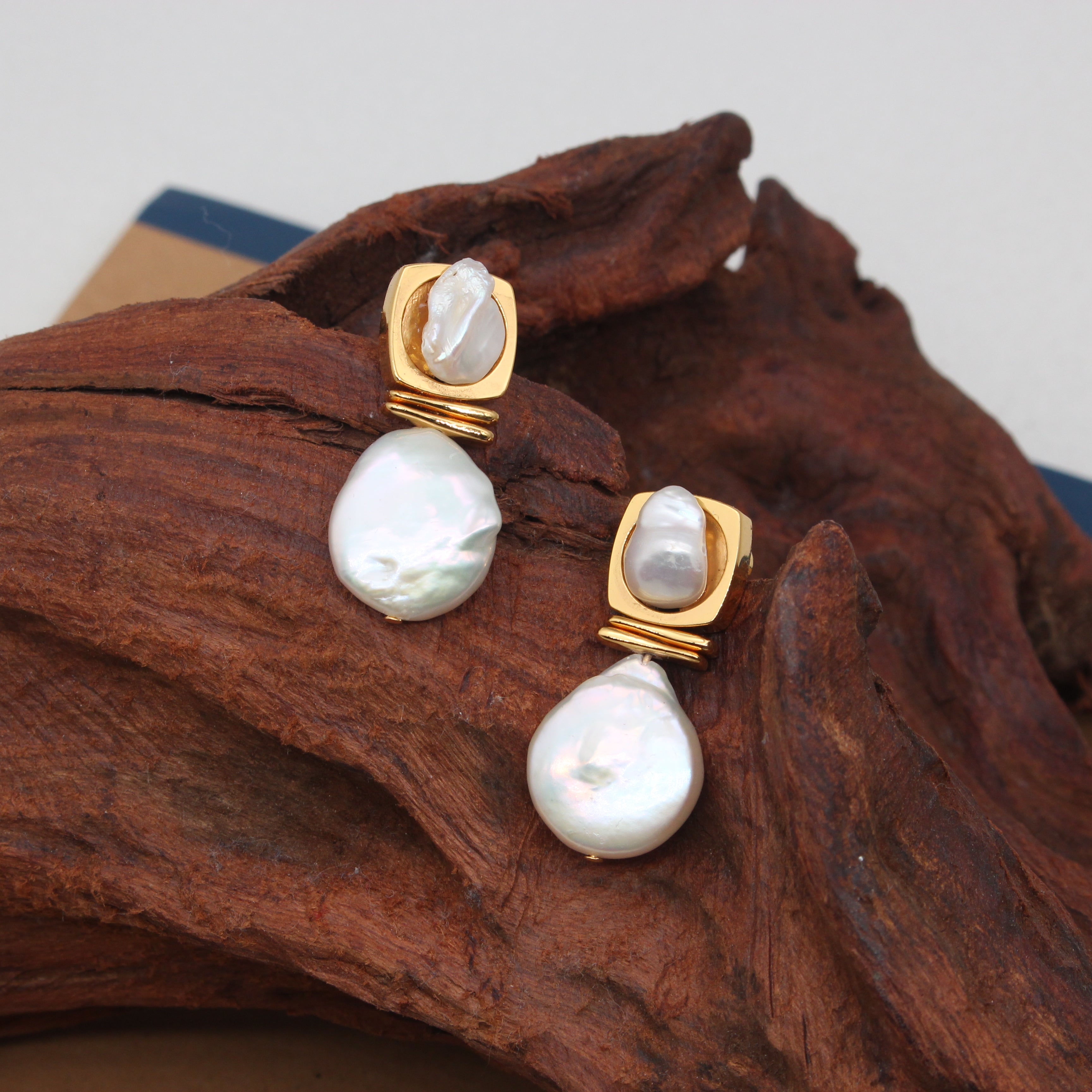 Baroque Pearl Tiered Drop Earrings