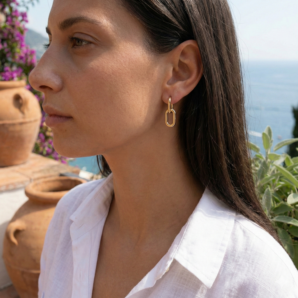 Voyager Double Link Earrings